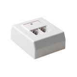 Intronics Surface mounted box unshielded 2 ports German StyleSurface mounted box unshielded 2 ports German Style (FA5006)